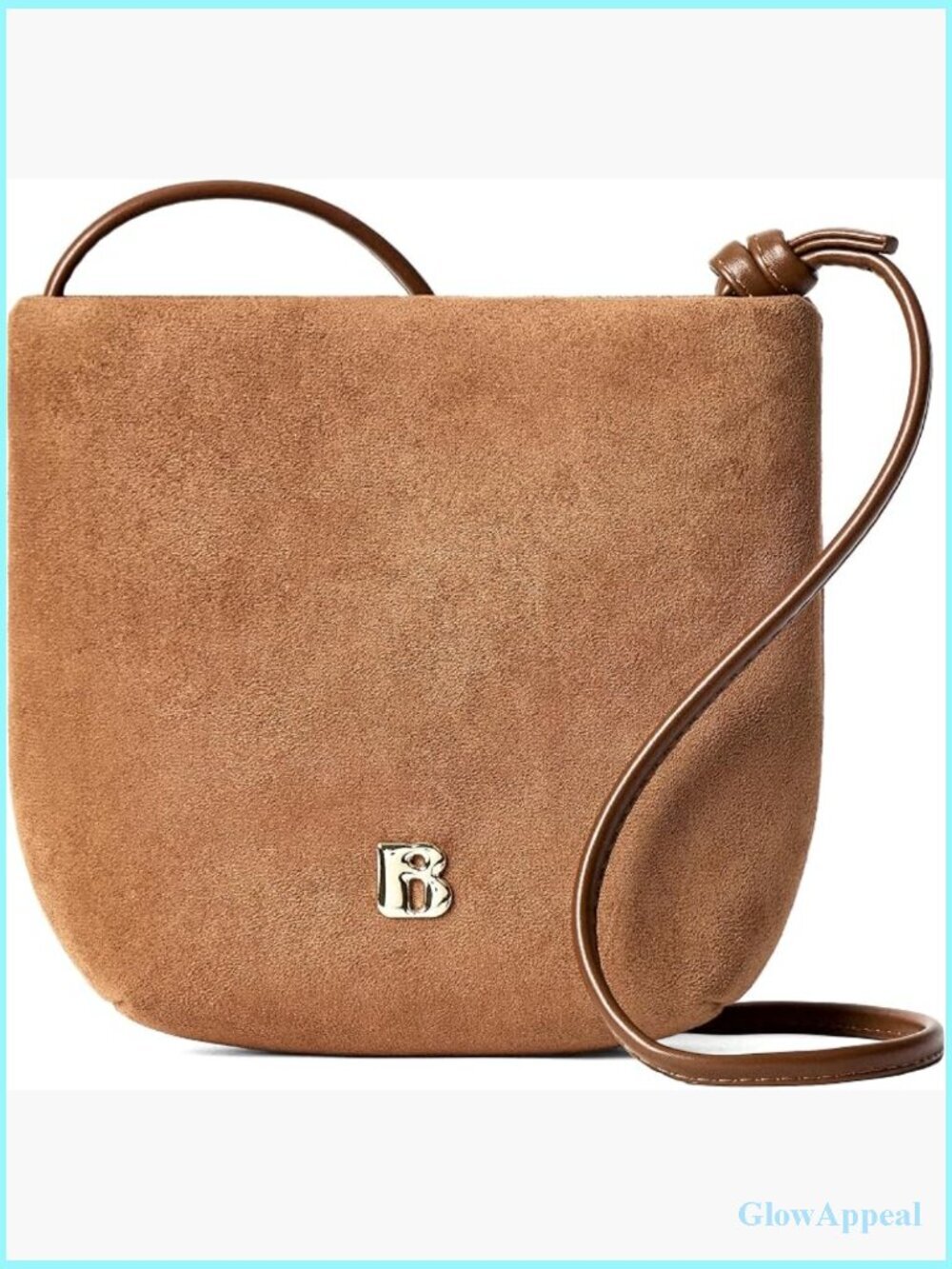 Small Faux Suede Crossbody Bag with Adjustable Knotted Strap